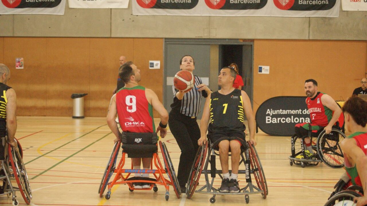 toni burrueco en tornig internacional ciutat de Barcelona bàsquet cadira de rodes